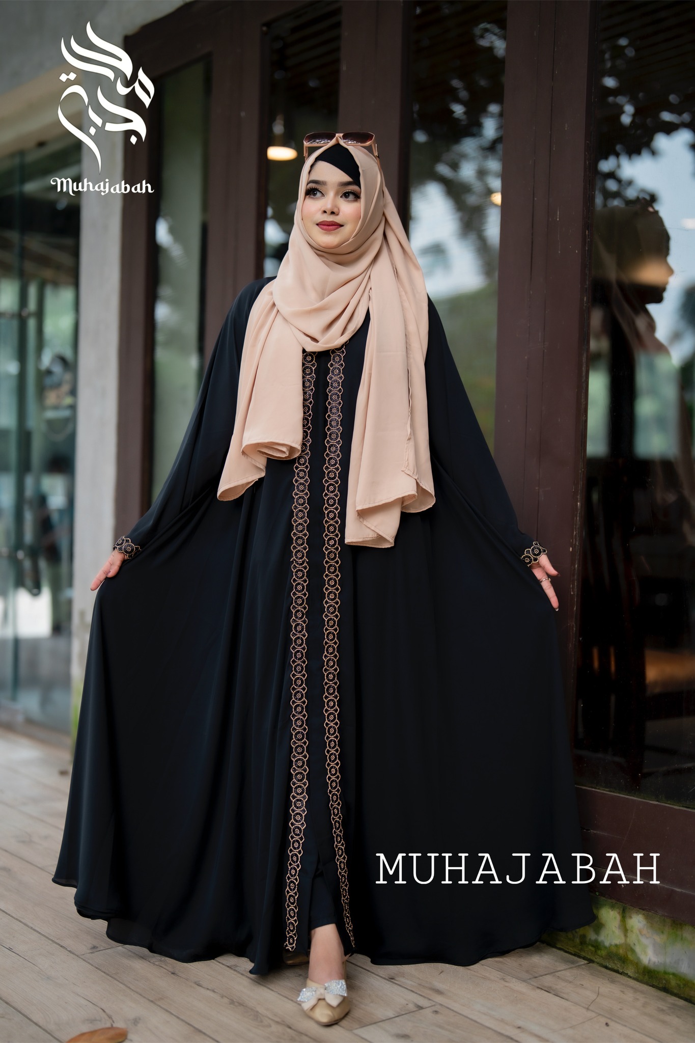 Golden Lase Abaya